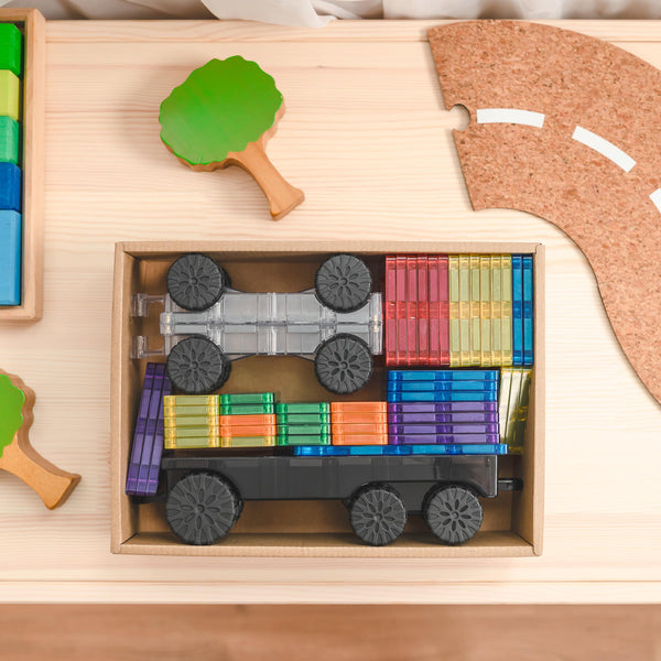 Magnetbausteine – Rainbow Transport-Set 50 Teile