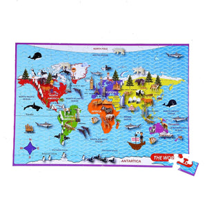 Puzzle in einer Metallkugel – Weltkarte, 100 Teile