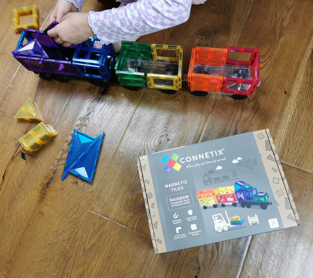 Magnetbausteine – Rainbow Transport-Set 50 Teile