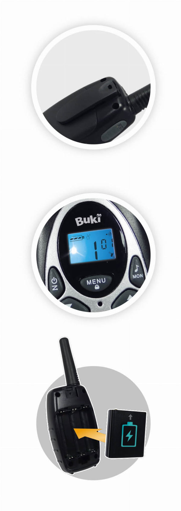 Walkie Talkie mit Akku - Reichweite 4 km