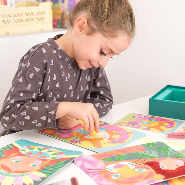 Kunstset mit Glitzer
