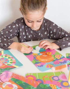 Kunstset mit Glitzer