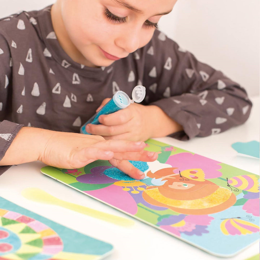 Kunstset mit Glitzer