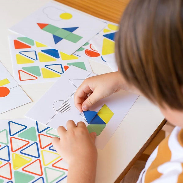 Set mit geometrischen Aufklebern – Fahrzeuge