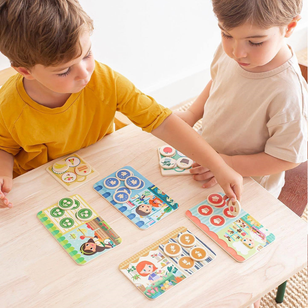 Holzspiel – Memo Lotto Einkaufen