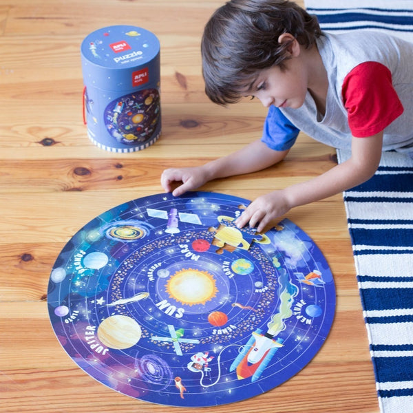 Rundes Puzzle in einer Tube – Sonnensystem 5+