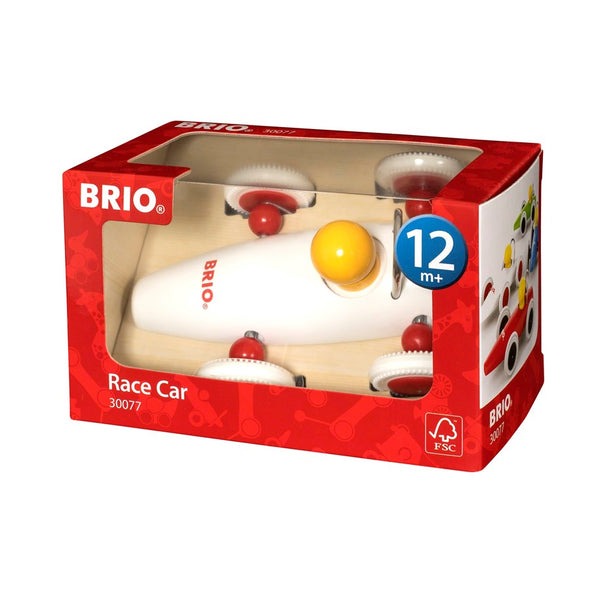 Holzauto – Rennwagen Weiß