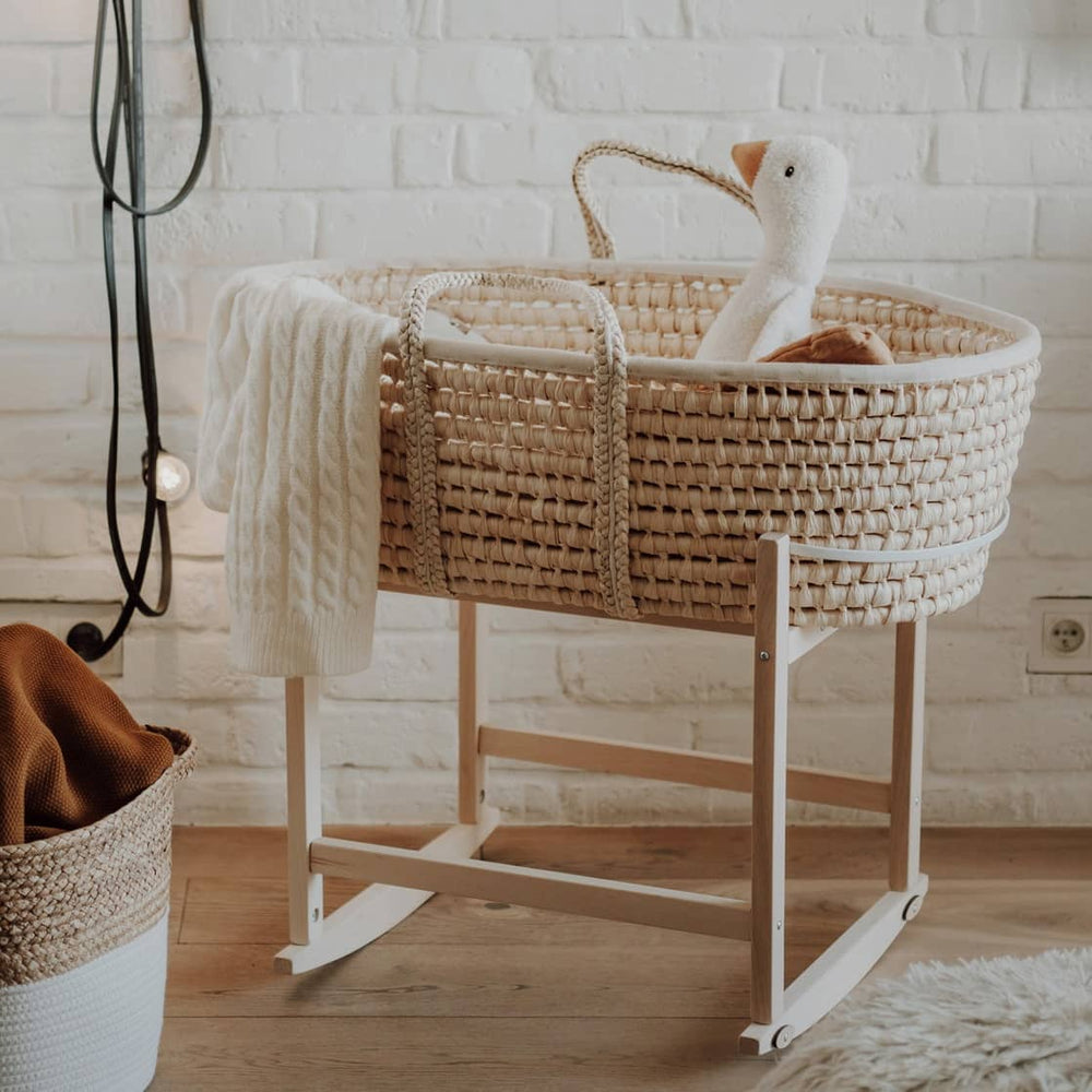 Schaukelgestell für Moseskorb – Rockingbaby Naturholz