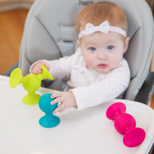 Rasseln Saugnäpfe Pip Squigz Loops - Bobo Orange