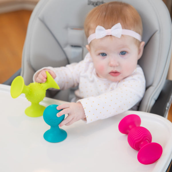 Rasseln Saugnäpfe Pip Squigz Loops - Bobo Orange