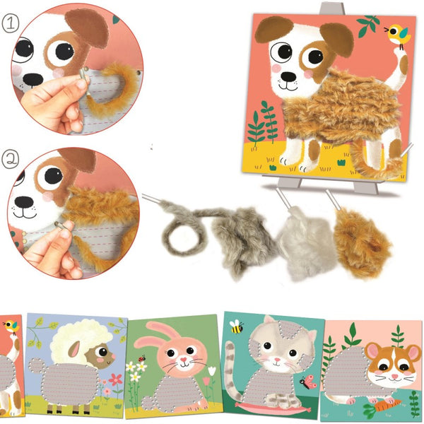 Fädelspiel - Flauschige Tiere vom Bauernhof