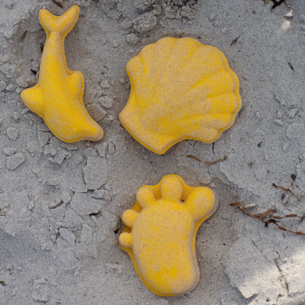 Silikon-Sandformen, 4 Stück – Senfgelb - Tublu.de