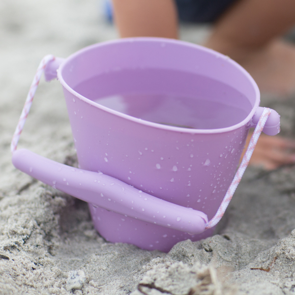 Zusammenklappbarer Eimer für Wasser und Sand – Lila - Tublu.de