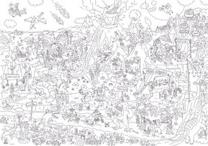Riesiges Malbuch – Dinosaurier 100 x 70 cm - Tublu.de
