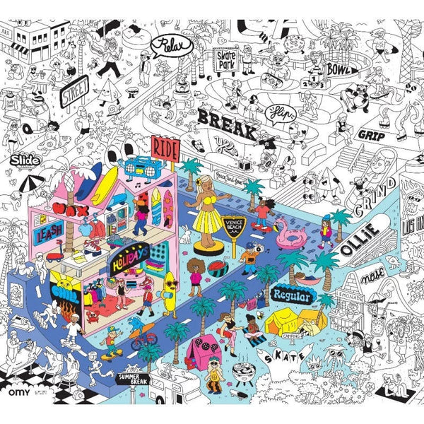 Riesiges Malbuch – Surf & Skate 100 x 70 cm - Tublu.de
