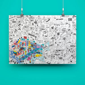 Riesiges Malbuch – Surf & Skate 100 x 70 cm - Tublu.de