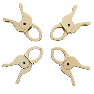 Set mit 4 Holzklammern