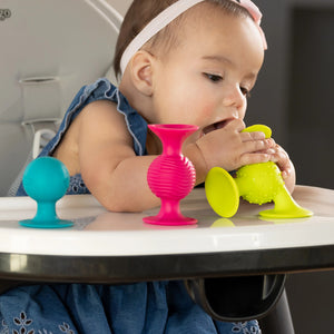 Rasseln Saugnäpfe Pip Squigz Loops - Bobo Orange