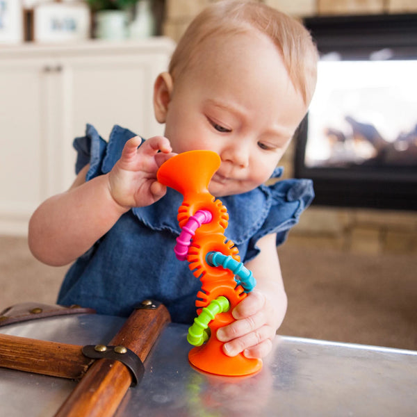 Rassel Saugnapf Pip Squigz Loops – Bobo Orange