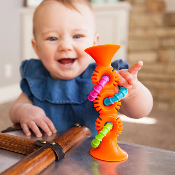 Rassel Saugnapf Pip Squigz Loops – Bobo Orange