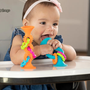 Rassel Saugnapf Pip Squigz Loops – Bobo Orange