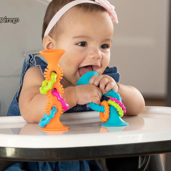 Rassel Saugnapf Pip Squigz Loops – Bobo Orange