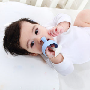 Gryzak Uspokajający Mombella - Mushroom Light Blue - Tublu.de