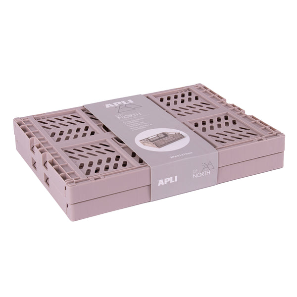 Set faltbare Kisten M – Beige 2 Stück - Tublu.de