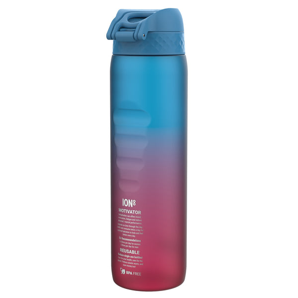 Trinkflasche 1000 ml - Motivator Farbverlauf Blau/Rosa