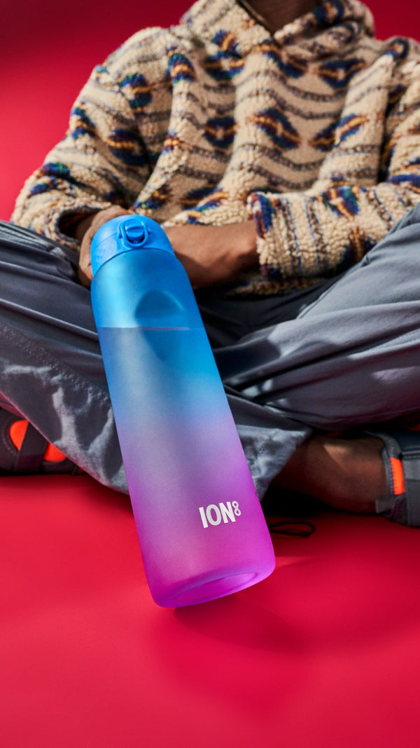 Trinkflasche 1000 ml - Motivator Farbverlauf Blau/Rosa
