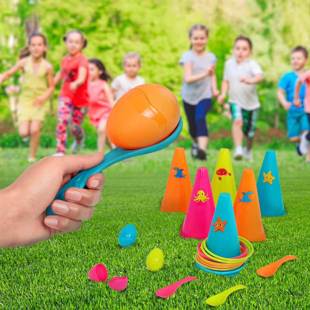 2er-Set Spiele für draußen - Reifen und Eier
