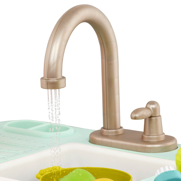 Spülbecken mit funktionierendem Wasserhahn und Zubehör – Splash-n-Scrub Sink - Tublu.de