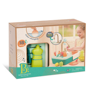 Spülbecken mit funktionierendem Wasserhahn und Zubehör – Splash-n-Scrub Sink - Tublu.de