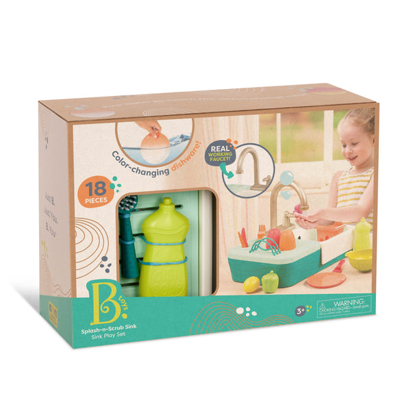 Spülbecken mit funktionierendem Wasserhahn und Zubehör – Splash-n-Scrub Sink - Tublu.de