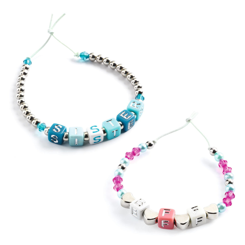 Set zum Basteln von Schmuck - Silberne Buchstaben - Tublu.de
