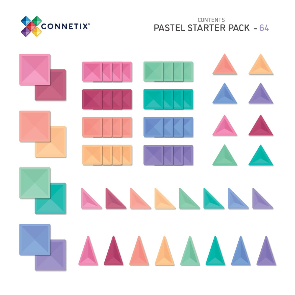 Magnetbausteine – Pastell Starter Pack 64 Teile