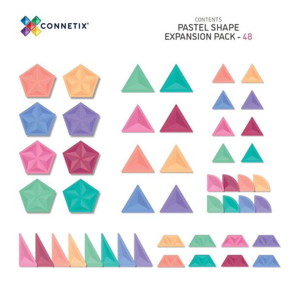 Magnetbausteine – Pastell Shape Expansion Pack 48 Teile - Tublu.de