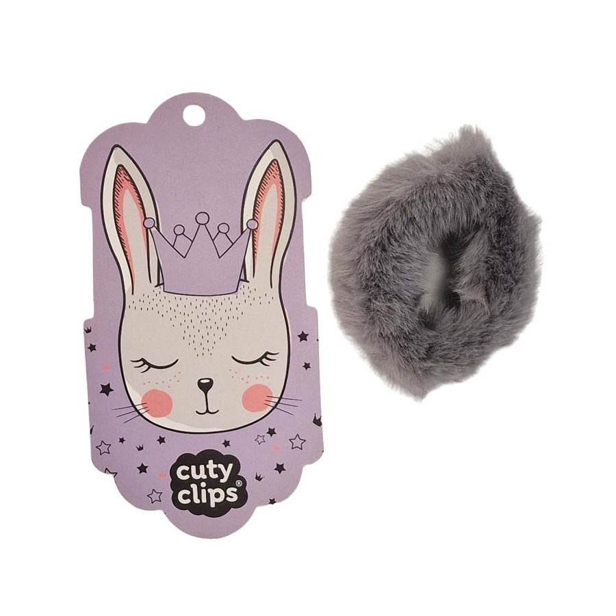 Haargummi Cuty Clips - Fluffy Bunny Grau