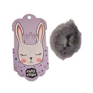 Haargummi Cuty Clips - Fluffy Bunny Grau