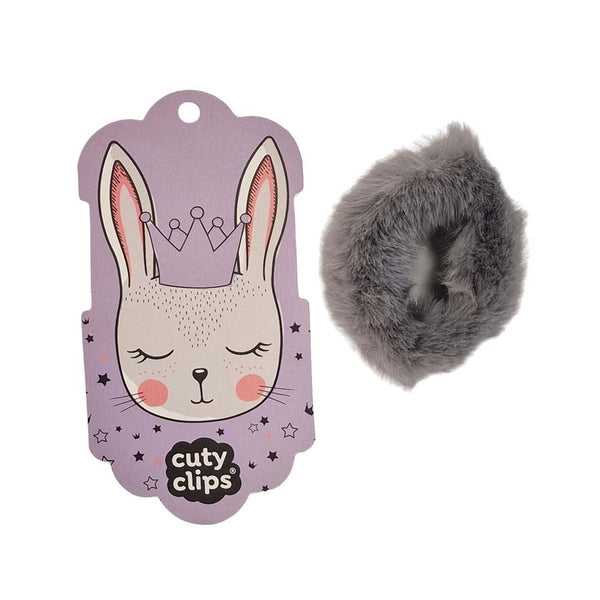 Haargummi Cuty Clips - Fluffy Bunny Grau