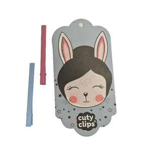 Haarclips Cuty Clips - Moon Rabbit Blau-Pink