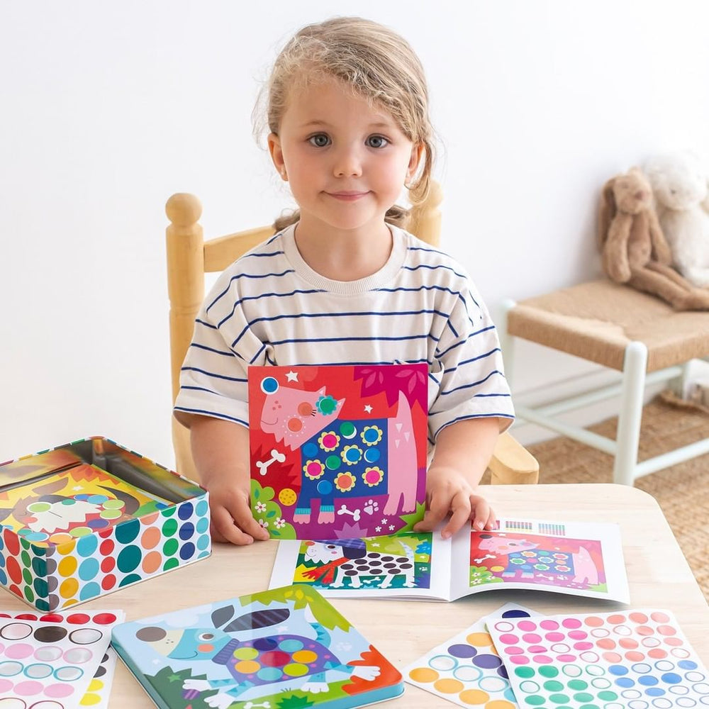 Kreativset mit Stickern – Hund