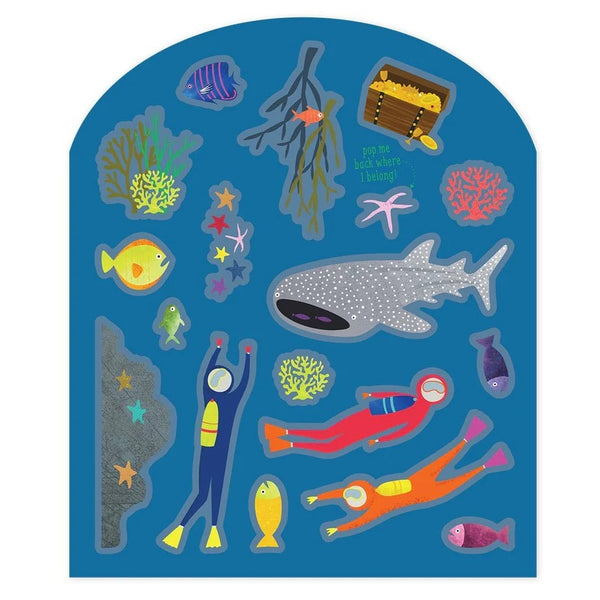 Wiederverwendbares Stickerset - Unterwasserwelt