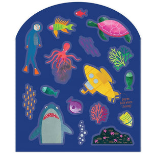 Wiederverwendbares Stickerset - Unterwasserwelt