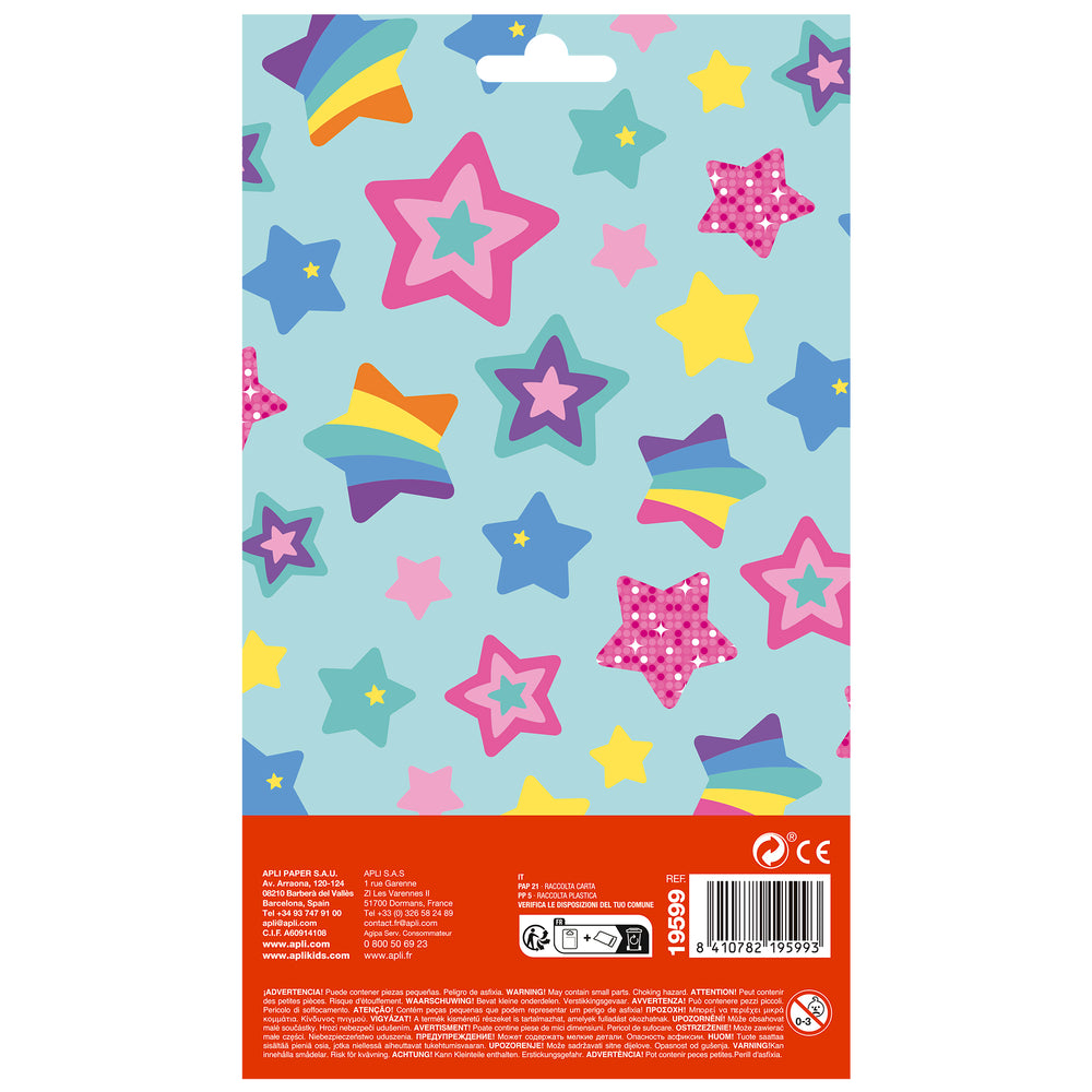 Metallic-Aufkleber – Bunte Sterne - Tublu.de