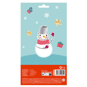 Weihnachtsaufkleber – Weihnachtskugeln, Schneemann