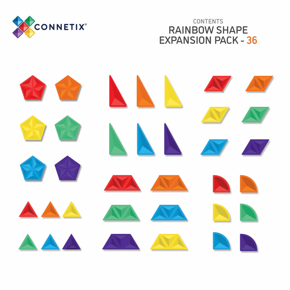 Magnetbausteine – Rainbow Shape Expansion Pack 36 Teile