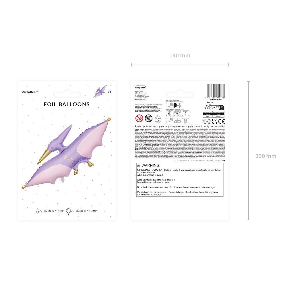 Folienballon – Pterodaktylus 120 x 62 cm