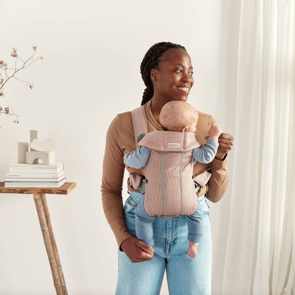 Babytrage MINI 3D Mesh – Gedämpftes Rosa