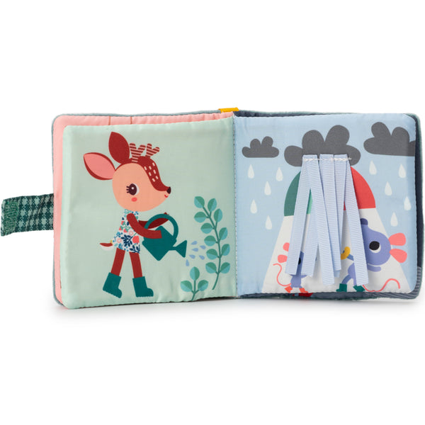 Weiches multifunktionales Mini-Buch mit Silikon-Beißring – Smok Joe 6 m+